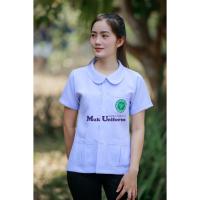 ราคา เสื้อกาวน์ขาวsize 32 50 คอบัว ผ้าวาเลนติโน่ ตรากระทรวงสาธารณสุข มุกยูนิฟอร์ม (17145017067)