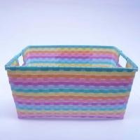 ราคา ตระกร้าสาน เส้นพลาสติกสาน ตระกร้าสานพลาสติก ตระกร้าจ่ายตลาด ตะกร้าใส่ผ้า ตระกร้าใส่ของ ตะกร้าสาน หูเจาะ (18103109862)