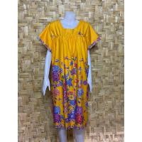 ราคา ชุดกระโปรง ชุดนอน ชุดอยู่บ้าน แขนสั้น ผ้าปาเต๊ะ สีสันสดใส ใส่สบาย ไม่ตกสี ขนาดฟรีไซส์ (22006516815)