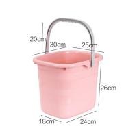 ราคา ถังเก็บน้ำพลาสติกทรงสี่เหลี่ยมผืนผ้าแบบหิ้วเพิ่มความหนาถังแช่เท้าไม้ถูพื้นใช้ในบ้านไซส์ใหญ่ถังพลาสติกถังสี่เหลี่ยมขนาดเล็กถังซักผ้า (21374507664)