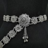 ราคา March jewelry เข็มขัดเงินโบราณผู้หญิงดูดีเครื่องประดับชาติพันธุ์ไทยโบราณเงินรมดำเข็มขัดเงินใส่กับชุด (17113692571)