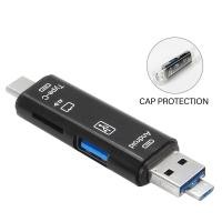 ราคา Card Reader Actual 5 in 1 High Speed Card Reader Flash Drive Memory Card Reader OTG Adapter Type C to USB 2 0 OTG Adapter Support Dual TF SD Card (22149341549)