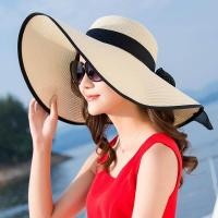 ราคา GKD Hat หมวกสานผู้หญิง ชายหาด กันแดด กันลม หมวกปีกกว้าง ขอบสีดำ โบว์สีดำ รุ่นA003 สีขาว ครีม กากี (21904051366)