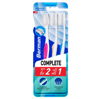 ราคา แปรงสีฟัน เบอร์แมน ออพชั่น 1 ซอฟท์ แอ็กทีฟ มีเดียม ไวทัล ซอฟท์ คอมพลีท เอ็กซ์ตร้าซอฟท์ นุ่ม นุ่มปานกลาง นุ่มพิเศษ แพ็ก 3 คละสี BERMAN TOOTHBRUSH PACK 3 Assorted colors (21350886203)