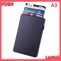 ราคา PDBH Fashion Store ขายด่วนกล่องอลูมิเนียมกันขโมยแบบบางกระเป๋าสตางค์อัจฉริยะกระเป๋าคลัทช์ RFID แบบปุ่มกดแบบป๊อปอัพกระเป๋าเก็บบัตรกล่องนามบัตรใหม่ (21432492957)