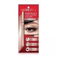 ราคา Merrezca Super Black Long Lasting Eyeliner 0 8g อายไลเนอร์ หัวเมจิกเส้นเรียวเล็ก กันน้ำ (19899763923)