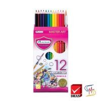ราคา Master Art มาสเตอร์อาร์ต สีไม้ ดินสอสีไม้ ระบายน้ำ 12สี 1 กล่อง (21931092984)