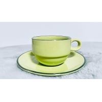 ราคา แก้วกาแฟพร้อมจานรอง เซรามิกสีสังกะสีโบราณ (21407768843)