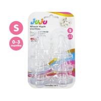 ราคา ถูก หนานุ่ม ใช้ทน JuJu JE025 026 จุกนมซิลิคอน เฉพาะไซด์ X ไม่ดูดไม่ไหล สำหรับขวดนมคอแคบ 1 แพ็ค มี 3 จุก Anti C (10821340868)