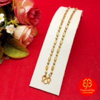 ราคา สร้อยคอทองเหลืองโบราณลายไข่เป็ดสลับไข่ปลา ความยาว 18 นิ้ว งานทองเหลืองแท้ งานดิบไม่ได้ชุบ ทองเหลืองโบราณ (21715243122)