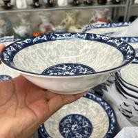 ราคา จาน ลายครามราคาถูก จานเซรามิคลายคราม มีหลายแบบให้เลือก เข้าไมโครเวฟได้ (12033835110)
