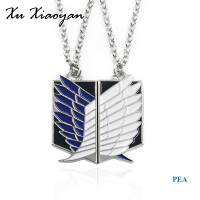 ราคา Angel winged Face สร้อยคอหนัง shingeki NO kyojin สีเหลือง เงินอะนิเมะสไตล์ Attack TITAN (21875176843)
