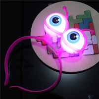 ราคา Novelty LED Headwear Futuristic LED Hairbands Flashing Alien Eyeball Hair Hoops Glow in the Dark Party Accessories LED Halloween Headbands (20242599600)