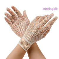 ราคา xunxingqie ถุงมือตาข่ายตาข่ายตาข่ายตาข่ายสำหรับผู้หญิง1คู่ถุงมือผ้าลูกไม้สำหรับผู้หญิงสีดำและสีขาว (21846449139)