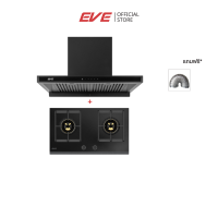 ราคา EVE SET เตาแก๊สฝังพร้อมเครื่องดูดควันติดผนัง รุ่น HB76 BLACKFOREST BG เครื่องดูดควันชนิดกระโจมติดผนัง HC MAXIMUS 90 (22029179364)