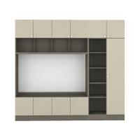 ราคา Koncept Furniture ชุดวางทีวี 240 ซม รุ่น Contini Plus สีครีม Mid Gloss (22185608239)