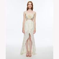 ราคา AW23 JANESUDA One piece dress เดรสสายเดี่ยว เดรสสายเดี่ยวชายกระโปรงระบาย เดรสเว้าเอว (21263262674)