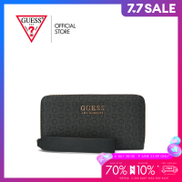 ราคา GUESS กระเป๋า รุ่น G9177499 EASLEY SLG MEDIUM ZIP AROUND สีดำ (22190942351)