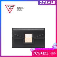 ราคา GUESS กระเป๋า รุ่น A9142238 MOONSTONE SLG FLAP CLUTCH สีดำ (21760143230)