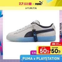 ราคา PUMA KIDS รองเท้าผ้าใบหนังกลับเด็กโต PUMA x PLAYSTATION สีเทา FTW 39665501 (21650009734)