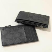 ราคา ใส่บัตร ใส่เหรียญ COACH ZIP CARD CASE IN SIGNATURE CANVAS C4821 (21785227049)