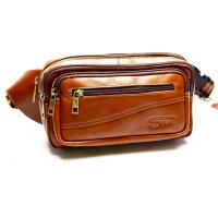 ราคา Chinatown Leather คาดเอวสะพายอกหนังวัวแท้ซิปคู่หน้าสีน้ำตาลแทนฟอกฝาดสวย สายคาดเอวเย็บติดหนังทั้งเส้น (11661320381)