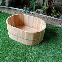 ราคา อ่างไม้แบบวงรีไม้สัก ถังไม้ ขนาด 33x47x19ซม ถังไม้อ่างไม้อเนกประสงค์ (21610774825)