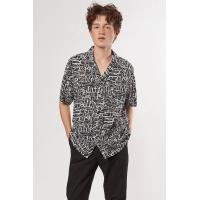 ราคา ESP เสื้อเชิ้ตแขนสั้นลายกราฟิก ผู้ชาย สีดำ Graphic Print Shirt 03833 (21538535417)