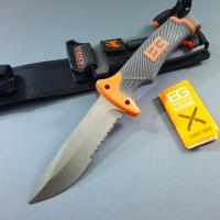 ราคา มีดพกพาเดินป่า BG GERBER แบบพกพาสีดำด้าน ใบหยัก ขนาด26cm ใยยาว 12cm ใบหนา 4mm พร้อมแท่งขีดไฟและแผ่นเหล็กกรีดคมมีด พร้อมใช้งาน (16880793733)