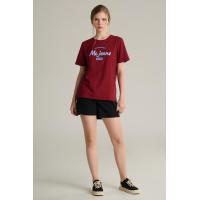 ราคา Mc jeans เสื้อยืดแขนสั้นผู้หญิง คอกลม สีแดง MTTZ769 (22024417174)