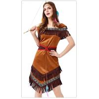 ราคา สินค้าอยู่ไทย CP8 5 ชุดอินเดียนแดง ชุดอินเดียแดง อินเดียนแดง อินเดียแดง ชุดคนป่า ชนเผ่า Cave man Bohemian Babarian Red Indian or Native American BoSuit America Costume Party Cosplay Fancy Outfit (2194