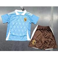 ราคา 2024 kids New soccer uniform Belgium Brazil France RM Italy Home and Away Football Jerseys Size 16 28 (21723901813)