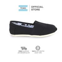 ราคา TOMS รองเท้าลำลองผู้หญิง แบบสลิปออน Slip on รุ่น Cupsole Alpargata Black Heritage Canvas รองเท้าลิขสิทธิ์แท้ (20368024736)