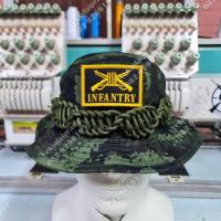 ราคา หมวกปีกสั้นลายพรางดิจิตอลใหม่ ทบ ถักสายลายพาราคอต อาร์มทหารราบinfantry ถักเชือกแบบเกลียวสีเขียว ขนาดฟรีไซร์รอบหัว58cm (14027716089)