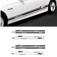 ราคา 2 ชิ้น BMW สติกเกอร์รถตัวถังรถประตูด้านข้างตกแต่งสติ๊กเกอร์สำหรับ M3 M5 E46 E36 F10 E90 F30 F20 E39 X3 X1 X5 E53 E60 E90 E30 E34 F15 F30 (669436894)