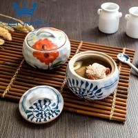ราคา CNMFเซรามิคซุปถ้วยมีฝาสำหรับตุ๋นไข่และซุปเซรามิคBird S Nestสตูว์Dessertชาม (6700700013)
