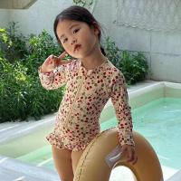 ราคา ฤดูร้อนใหม่สาวเกาหลีชุดว่ายน้ำแขนยาวแห้งเร็วสำหรับเด็กและเด็กวัยกลางคนชุดว่ายน้ำวันพีชรีสอร์ทน้ำพุร้อนลายดอกไม้สไตล์ตะวันตก (20823638193)