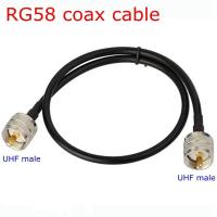 ราคา RG58 Coax Cable SL16 UHF PL259 Male To UHF Male Connector PL 259 Male To UHF Male Crimp for RG58 Pigtail Antennm 50CM 1M 2M 5M (20410956556)