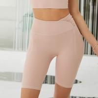 ราคา Hoppe Fumeng จีบกางเกงกีฬาขาสั้นโยคะเอวสูงวิ่งฟิตเนส (19650319122)