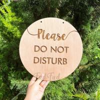 ราคา ป้ายห้ามรบกวน แบบที่ 1 I ป้าย PLEASE DO NOT DISTURB SIGN งานเลเซอร์บนแผ่นไม้ Laser Cut เลเซอร์คัท dont disturb รับทำป้าย ป้ายมินิมอล ป้ายออฟฟิศ ป้ายไม้ (15134335325)