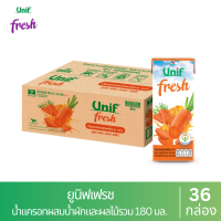 ราคา ยกลัง 36 กล่อง ยูนิฟ เฟรช น้ำผักผลไม้รวม 40 180 มล (21836322170)