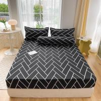 ราคา Dansunreve ผ้าปูที่นอน 5ฟุต 6ฟุต 3 5ฟุต ชุดผ้าปูที่นอนลายเรขาคณิต ด้วยยางผ้าปูที่นอน สําหรับตกแต่งห้องนอน (21779451395)