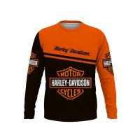 ราคา เสื้อยืดคอกลมแขนยาวผู้ชายโลโก้ Harley Davidsons (15483904767)