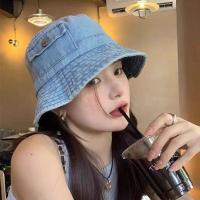 ราคา CICI ปีกกว้างกว้าง หมวกชาวประมงผ้ายีนส์ ครีมกันแดดป้องกันแสงแดด สีฟ้าสีฟ้า หมวกถังย้อนยุค ลำลองแบบสบายๆ ป้องกันรังสียูวี หมวกทรงถัง สำหรับผู้หญิง (21702773328)