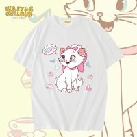ราคา เสื้อยืดเกาหลี ผ้าคอตตอน100 เสื้อยืด Marie มารี แมวมารี S 5XL (21855102885)