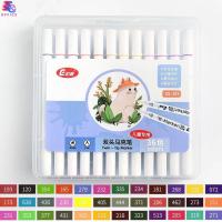 ราคา สีเมจิก ปากกาเมจิก ปากกาเมจิกสองหัว 12 18 24 36 สี ปากกาสีน้ำ แบบพกพา ปากกาเมจิกพร้อมกล่องล็อค ปากกามาร์กเกอร์ สีสดใส (21396881520)