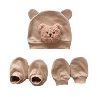 ราคา หมวกหมีหมวกตุ๊กตาทารกแรกเกิดถุงมือป้องกันรอยขีดข่วนและอุปกรณ์ประกอบฉากการถ่ายภาพถุงเท้าสีทึบและของขวัญเครื่องประดับ (21955523137)