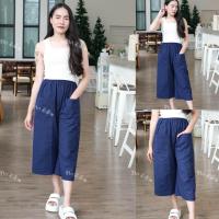 ราคา กางเกงผ้าฝ้ายขายาว 5 ส่วน วินเทจ (15709927557)