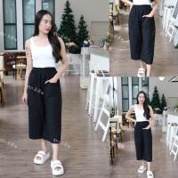 ราคา กางเกงผ้าฝ้ายขายาว 5 ส่วน วินเทจ (18717066224)