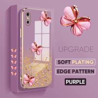 ราคา เคส PMP เคสสำหรับ Apple iPhone 6 6 Plus 6S 6S Plus iPhone 7 7 Plus 8 8 Plus iPhone X SE 2020 XR XS MAX ฟรีสายคล้อง สีชมพูผีเสื้อขอบสี่เหลี่ยมลวดลายเคสโทรศัพท์ชุบหรูหราเคสโทรศัพท์นิ่ม (20742095723)